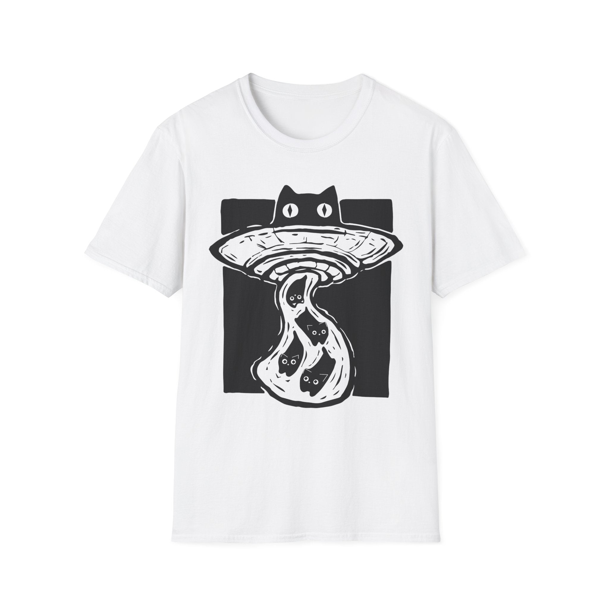 Una Palyera unisex T-Shirt con Diseño de Ovni de Gatos