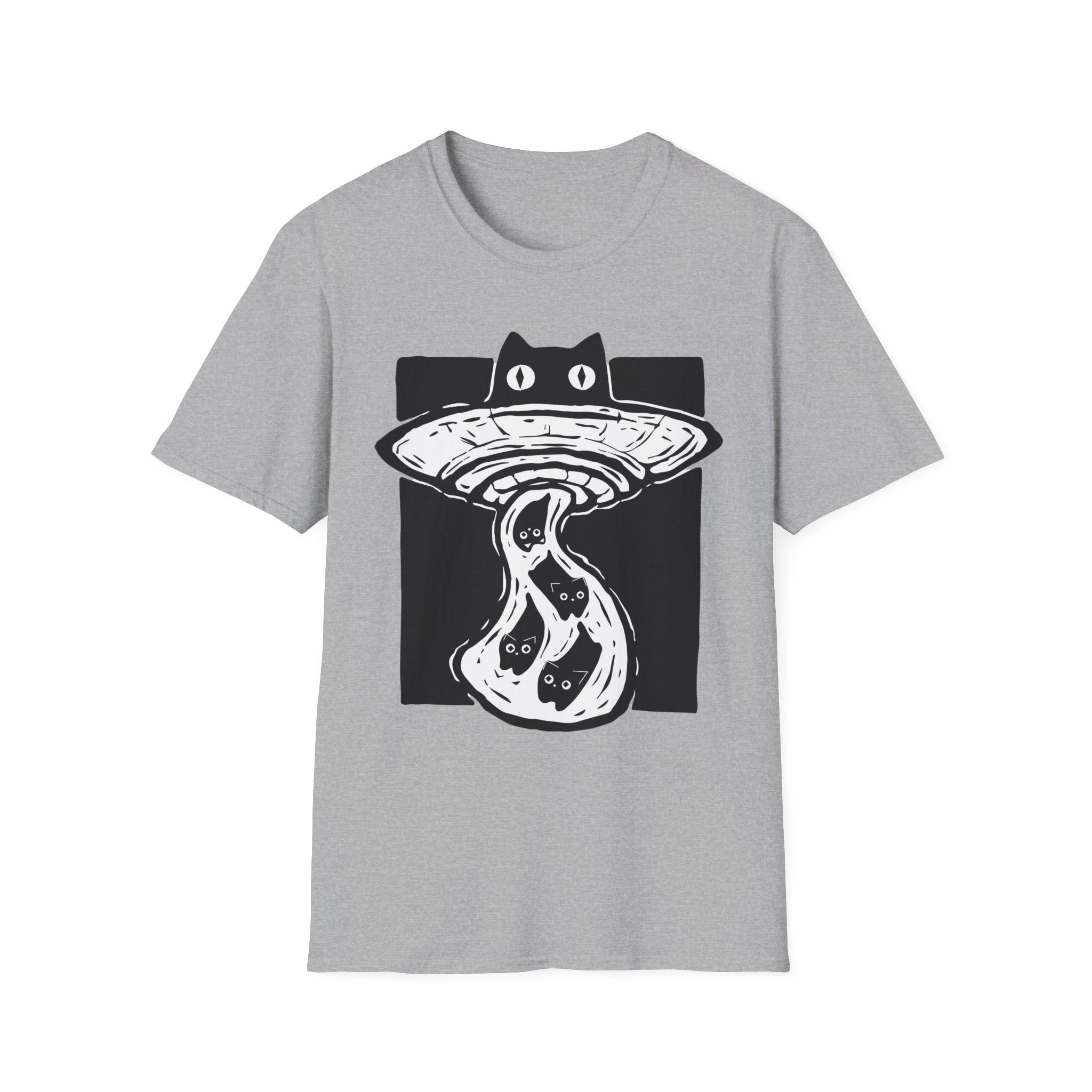 Una Palyera unisex T-Shirt con Diseño de Ovni de Gatos