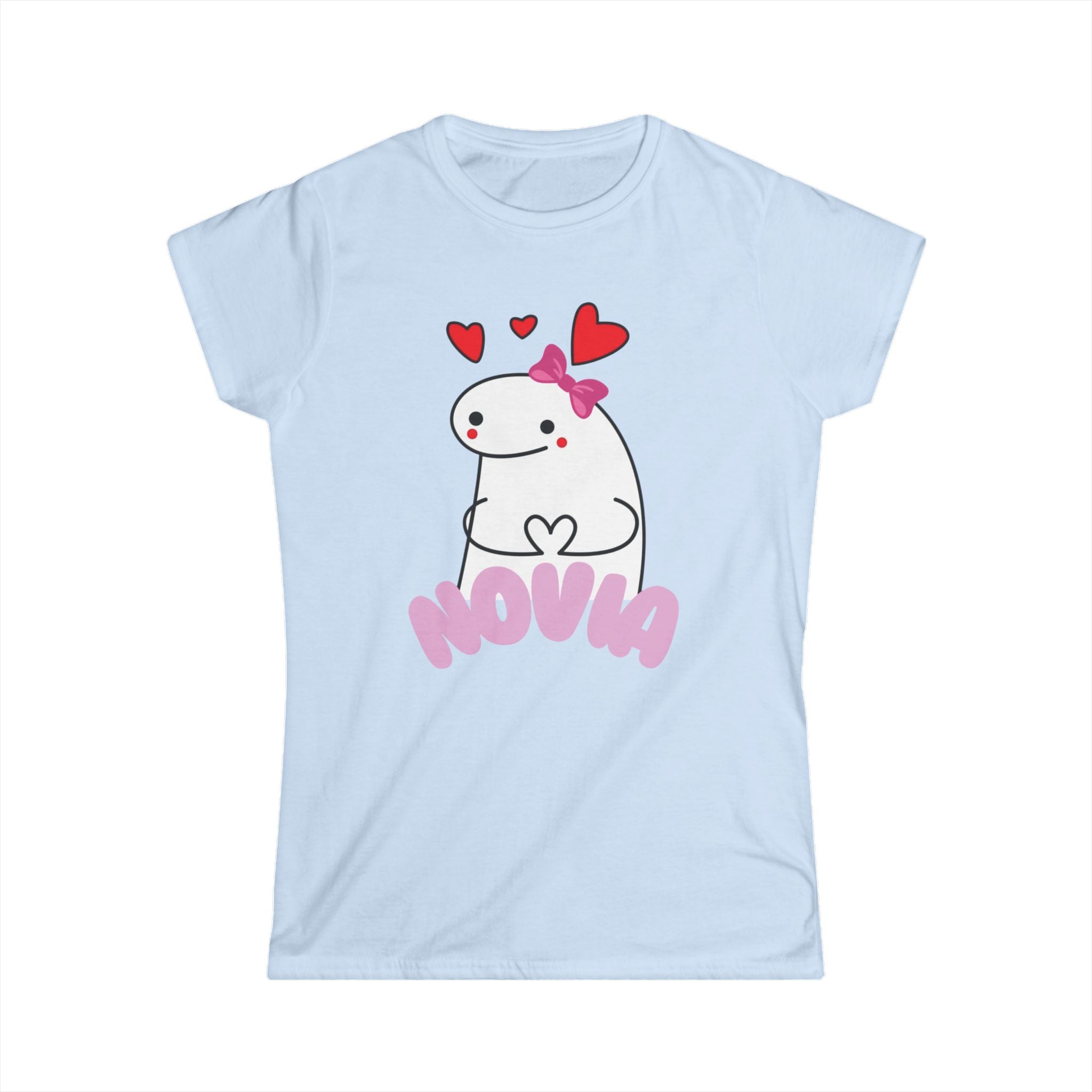 Novia Cute Heart Cartoon Tee — Women's Valentine's Day Gift