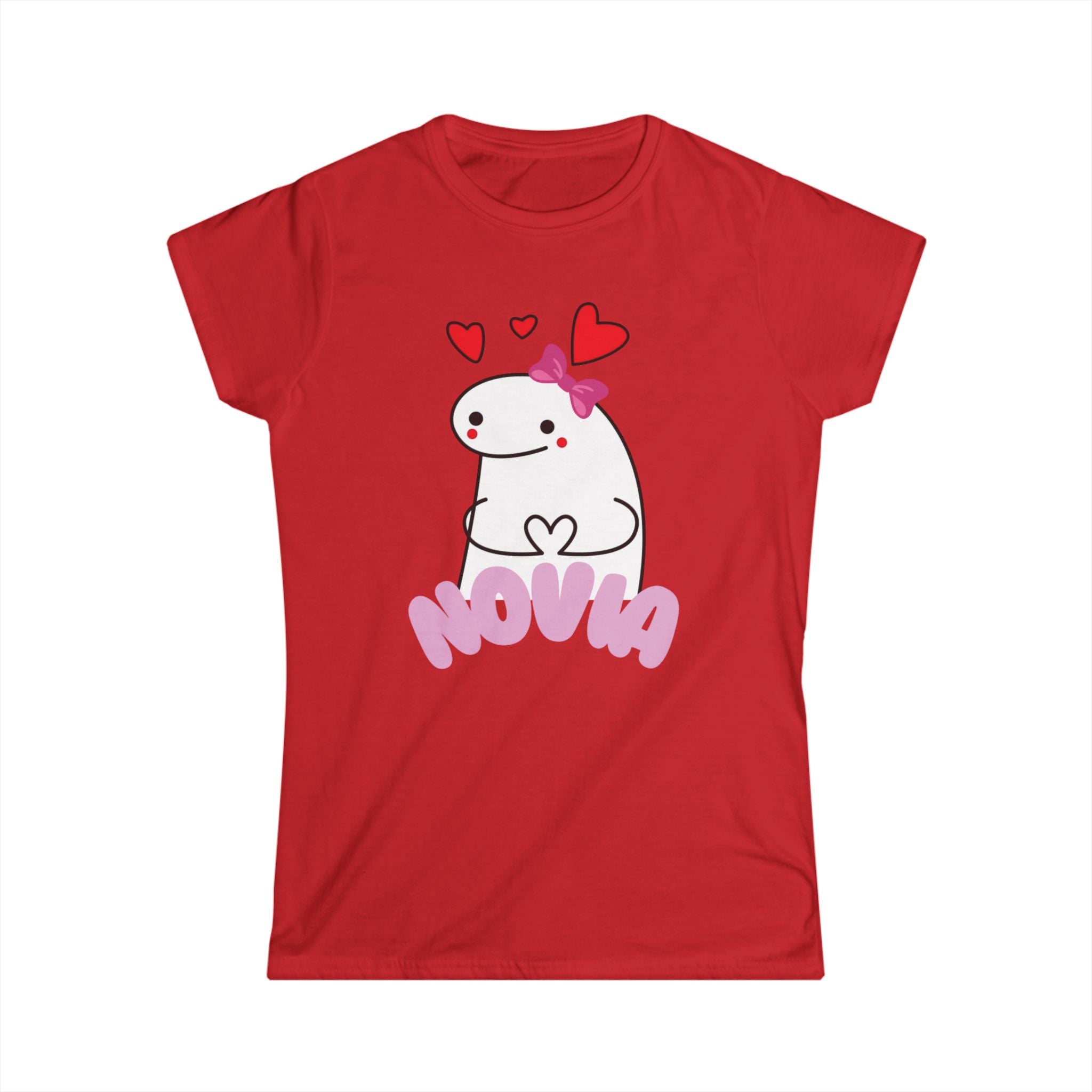 Novia Cute Heart Cartoon Tee — Women's Valentine's Day Gift