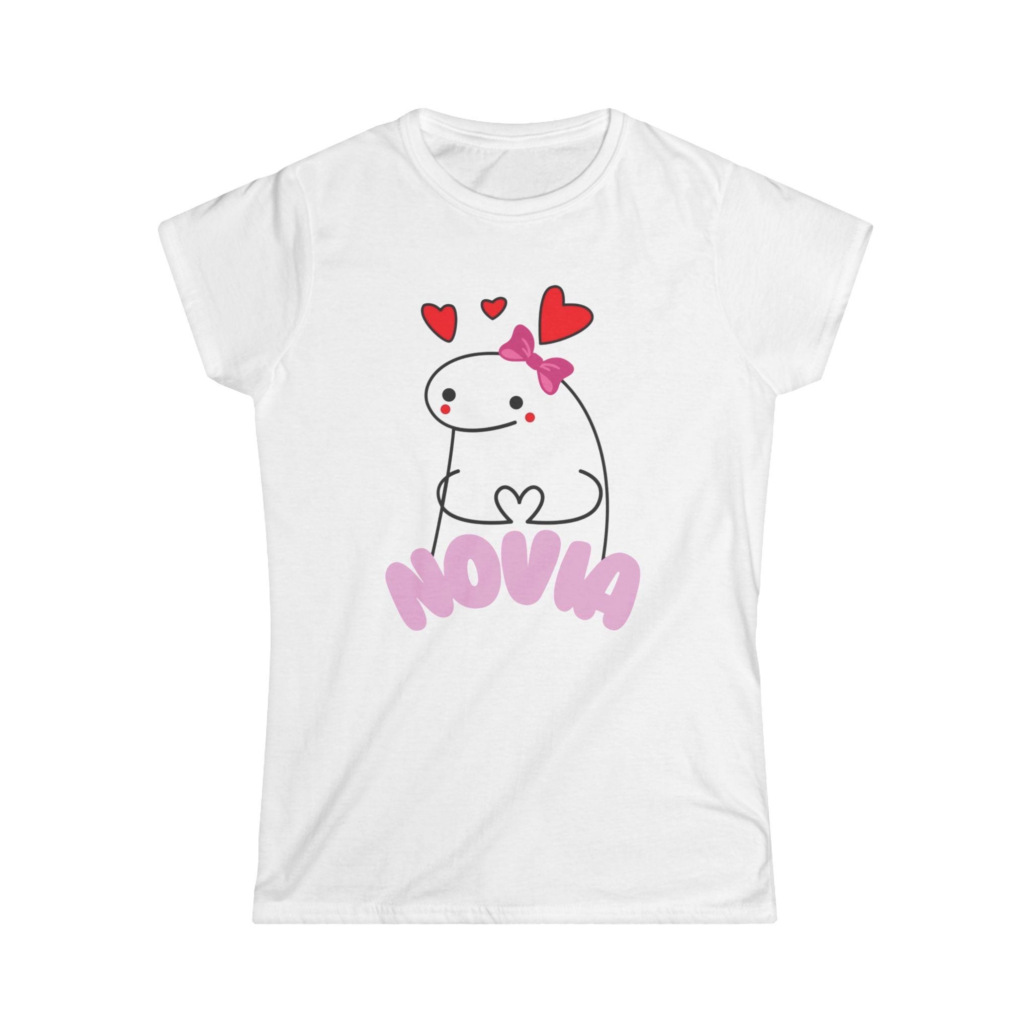 Novia Cute Heart Cartoon Tee — Women's Valentine's Day Gift
